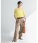 new basic　リネン混ワッシャーハーフスリーブニット