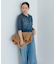 new basic　リネン混ワッシャーシャツカラーニット