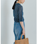 new basic　リネン混ワッシャーシャツカラーニット
