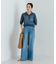 new basic　リネン混ワッシャーシャツカラーニット