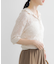 new basic　リネン混ワッシャーシャツカラーニット