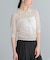 new basic　リネン混ワッシャーシャツカラーニット