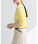 new basic　リネン混ワッシャーシャツカラーニット