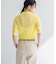 new basic　リネン混ワッシャーシャツカラーニット