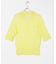 new basic　リネン混ワッシャーシャツカラーニット