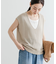 リネンコットンVネックニットベスト