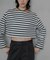 『別注』Le minor×UR　Border cropped T-shirts