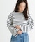 『別注』Le minor×UR　Border cropped T-shirts