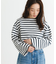 『別注』Le minor×UR　Border cropped T-shirts