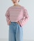 『別注』Le minor×UR　Border cropped T-shirts