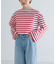 『別注』Le minor×UR　Border cropped T-shirts