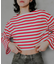 『別注』Le minor×UR　Border cropped T-shirts