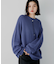 『洗濯可』シアーメッシュクルーネックニット