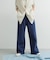 Denim Tuck Wide Pants