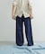 Denim Tuck Wide Pants