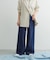 Denim Tuck Wide Pants