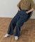 Denim Tuck Wide Pants