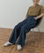 Denim Tuck Wide Pants