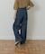 Denim Tuck Wide Pants