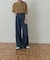 Denim Tuck Wide Pants