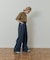 Denim Tuck Wide Pants