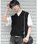 アゼアミクロップドニットベスト