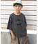 製品染めフロッキープリントロゴTシャツ(KIDS)