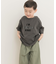 製品染めフロッキープリントロゴTシャツ(KIDS)