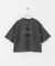 製品染めフロッキープリントロゴTシャツ(KIDS)