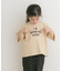 製品染めフロッキープリントロゴTシャツ(KIDS)