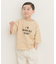 製品染めフロッキープリントロゴTシャツ(KIDS)