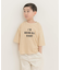 製品染めフロッキープリントロゴTシャツ(KIDS)