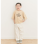 製品染めフロッキープリントロゴTシャツ(KIDS)