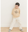 製品染めフロッキープリントロゴTシャツ(KIDS)
