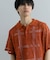 クロシェライクニットポロシャツ(5分袖)