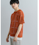 クロシェライクニットポロシャツ(5分袖)