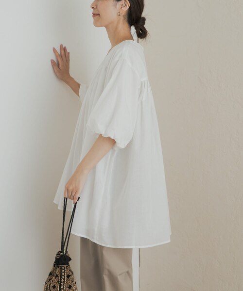 コットンボイルVネックチュニック｜アーバンリサーチの通販