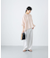 リネンクルーネックハーフスリーブ
