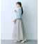 シアープリーツレイヤードスカート