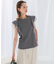 シアードッキングフリルスリーブTシャツ