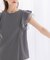 シアードッキングフリルスリーブTシャツ