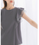 シアードッキングフリルスリーブTシャツ