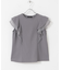 シアードッキングフリルスリーブTシャツ