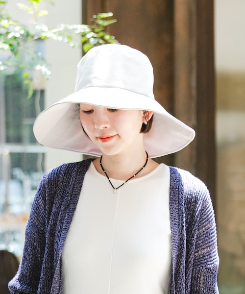 アキロン×Donobanセレクト UV撥水ワイドブリムハット UVリネンワイドブリムハット メール便[C]