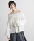 2WAYシャーリングブラウス