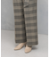 チェックベルトパンツ