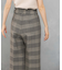 チェックベルトパンツ