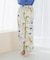 フラワープリントイージーパンツ