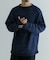 new basic DENIM LIKE ROLL NECK KNIT