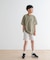 『WEB／一部店舗限定サイズ』ボーダーワッフルショーツ(KIDS)